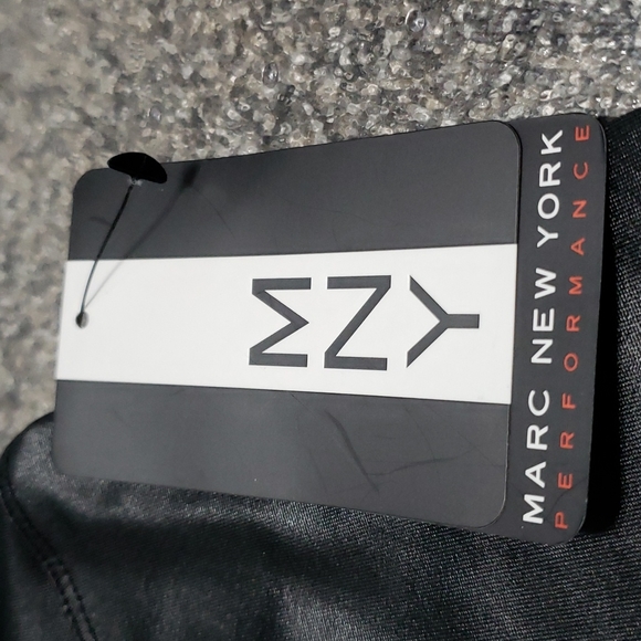 Marc New York Performance High Rise Long Leggings Metallic Black Size Med - Picture 4 of 14